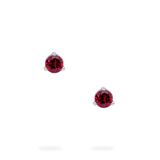 Birks Essentials White Gold Ruby Stud Earrings image number 2